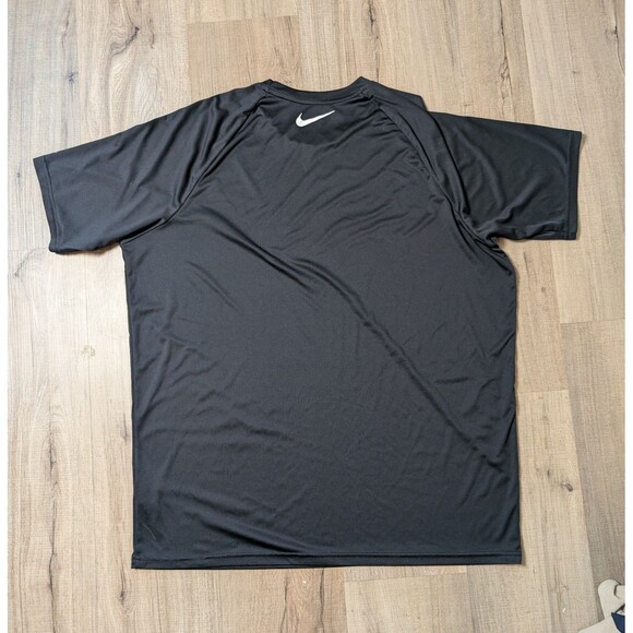 Nike Size XL Dri-Fit Swim Hydroguard Black Shirt Rash Guard UPF 40+  EUC - Picture 4 of 9